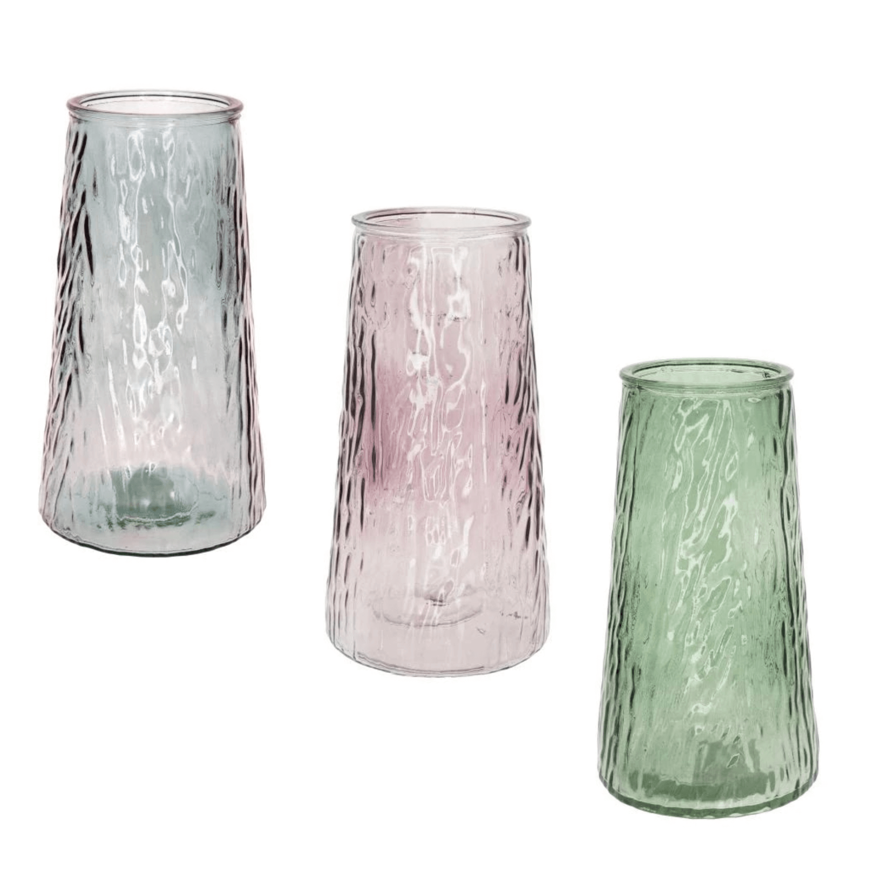 Textúrált üveg váza (kicsi)